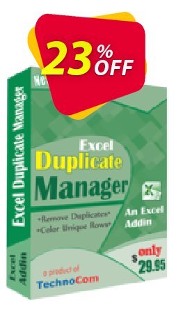 23% OFF Execl Duplicate Manager Coupon code