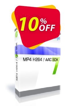 10% OFF MP4 H264 / AAC SDK - One Developer Coupon code