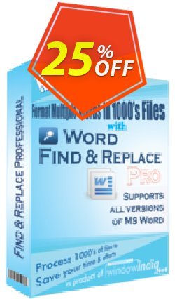 WindowIndia Word Find and Replace PRO Coupon, discount Christmas OFF. Promotion: fearsome discount code of Word Find and Replace Professional 2022
