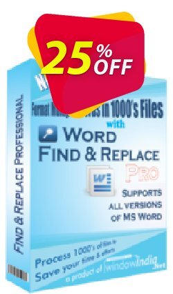 25% OFF WindowIndia Word Find and Replace PRO Coupon code