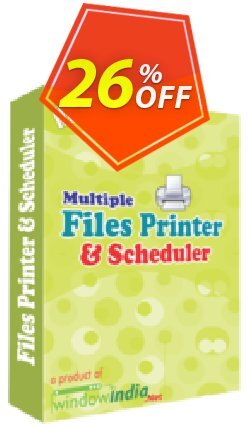 26% OFF WindowIndia Multiple Files Printer and Scheduler Coupon code