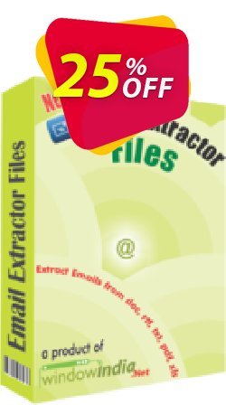 25% OFF WindowIndia Email Extractor Files Coupon code