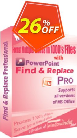 26% OFF WindowIndia Powerpoint Find and Replace PRO Coupon code