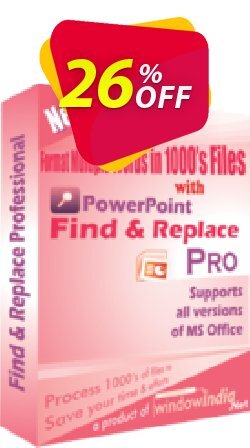 26% OFF WindowIndia Powerpoint Find and Replace PRO Coupon code