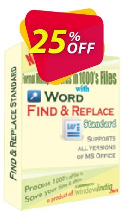 25% OFF WindowIndia Word Find and Replace Coupon code