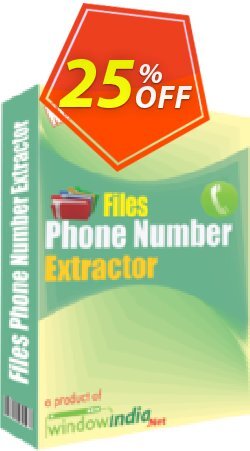 25% OFF WindowIndia Files Phone Number Extractor Coupon code