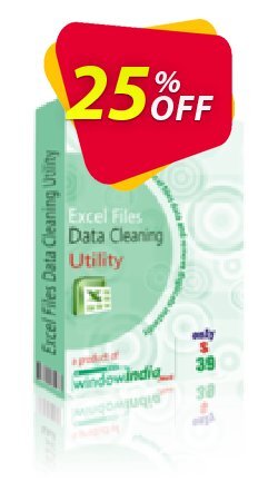 25% OFF WindowIndia Excel Files Data Cleaning Utility Coupon code