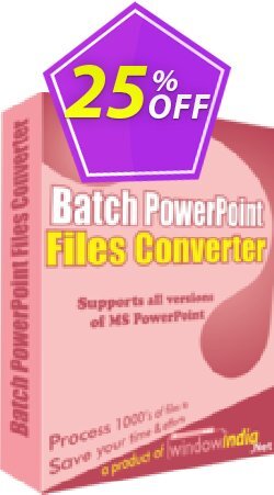 25% OFF WindowIndia Batch PowerPoint File Converter Coupon code