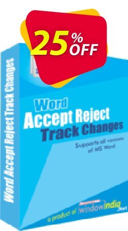 25% OFF WindowIndia Accept Reject Track Changes Coupon code