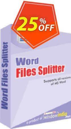 25% OFF WindowIndia Word Files Splitter Coupon code