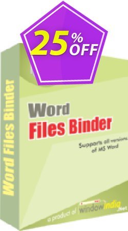 25% OFF WindowIndia Word Files Binder Coupon code