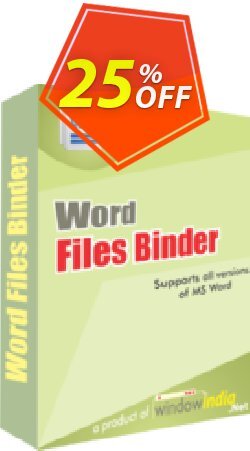 25% OFF WindowIndia Word Files Binder Coupon code