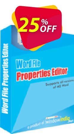 25% OFF WindowIndia Word File Properties Editor Coupon code