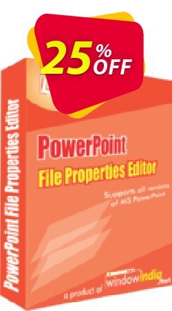 25% OFF WindowIndia PowerPoint File Properties Editor Coupon code