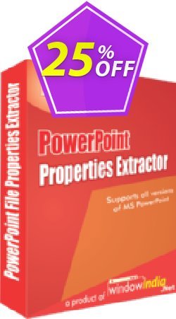 25% OFF WindowIndia PowerPoint File Properties Extractor Coupon code