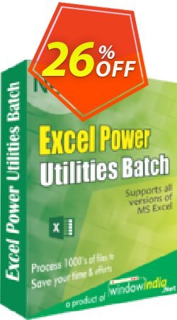 26% OFF WindowIndia Excel Power Utilities Coupon code