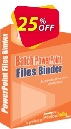 25% OFF WindowIndia Batch PowerPoint Files Binder Coupon code