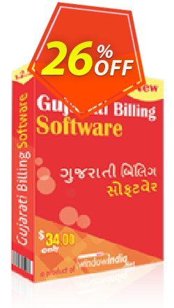 26% OFF WindowIndia Gujarati Billing Software Coupon code