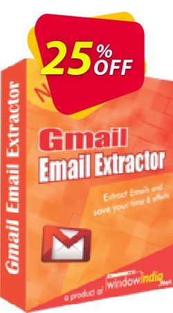 25% OFF WindowIndia Gmail Email Extractor Coupon code