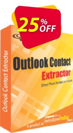 25% OFF WindowIndia Outlook Contact Extractor Coupon code