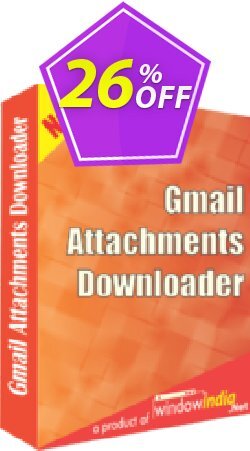 26% OFF WindowIndia Gmail Attachments Downloader Coupon code