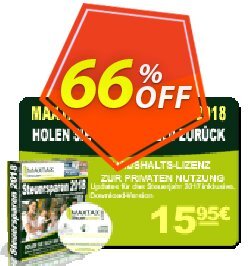 66% OFF MAXTAX Steuersparen 2018 Starter Spar-ABO Coupon code