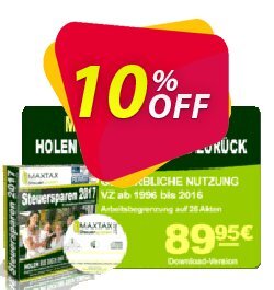 10% OFF MAXTAX - Beraterversion 2018 - 25 Akten Coupon code