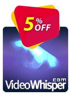 VideoWhisper Level1 License Monthly Rental + Premium2 Red5 Hosting Coupon discount Give Me Five 5% Discount - marvelous sales code of VideoWhisper Level1 License Monthly Rental + Premium2 Red5 Hosting 2024