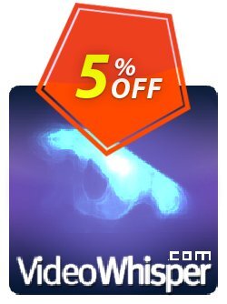 5% OFF VideoWhisper Level1 License Monthly Rental + StreamStartup Hosting Coupon code