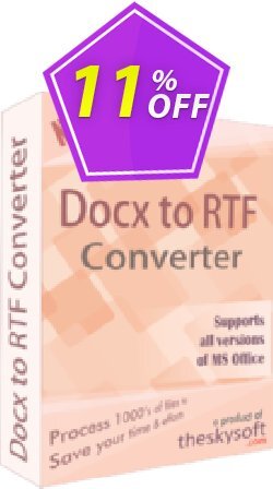 11% OFF TheSkySoft DOCX TO RTF Converter Coupon code