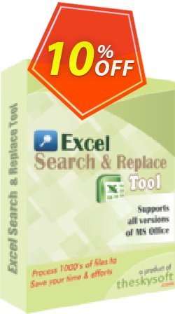 TheSkySoft Excel Search and Replace Tool Coupon, discount 10%Discount. Promotion: best promo code of Excel Search and Replace Tool 2022