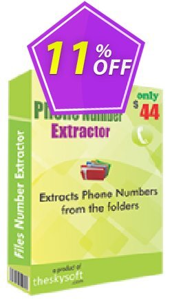 11% OFF TheSkySoft Files Phone Number Extractor Coupon code