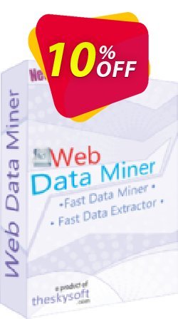TheSkySoft Web Data Miner Coupon, discount 10%Discount. Promotion: excellent promotions code of Web Data Miner 2022