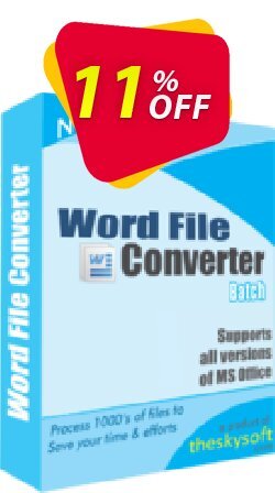 11% OFF TheSkySoft Word File Converter Batch Coupon code