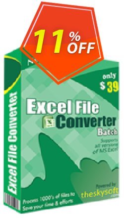 11% OFF TheSkySoft Excel File Converter Batch Coupon code