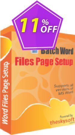 11% OFF TheSkySoft Batch Word Files Page Setup Coupon code