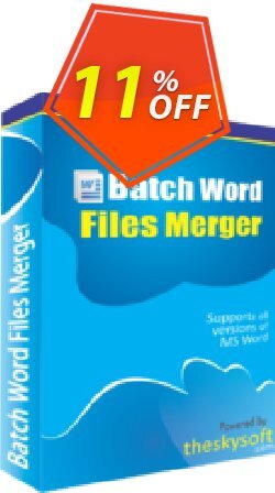 11% OFF TheSkySoft Batch Word Files Merger Coupon code