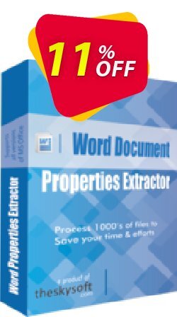 11% OFF TheSkySoft Word Document Properties Extractor Coupon code