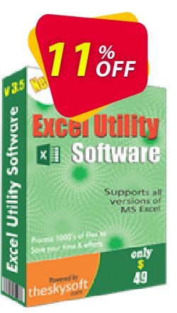 11% OFF TheSkySoft Excel Utility Software Coupon code