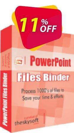 11% OFF TheSkySoft PowerPoint Files Binder Coupon code