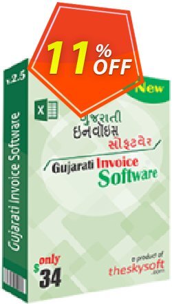 11% OFF TheSkySoft Gujarati Invoice Software Coupon code