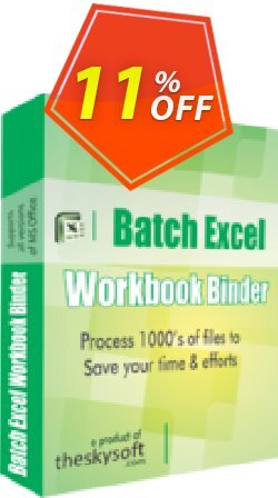 11% OFF TheSkySoft Batch Excel Workbook Binder Coupon code