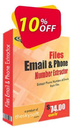 10% OFF TheSkySoft Files Email and Phone Number Extractor Coupon code