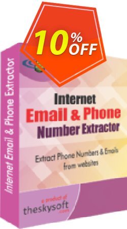 10% OFF TheSkySoft Internet Email and Phone Number Extractor Coupon code