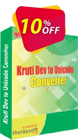 10% OFF TheSkySoft Kruti Dev to Unicode Converter Coupon code