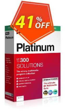 Nero Platinum Suite 2024 - 1-year License  Coupon discount 40% OFF Nero Platinum Suite 2024 (1-year License), verified - Staggering deals code of Nero Platinum Suite 2024 (1-year License), tested & approved