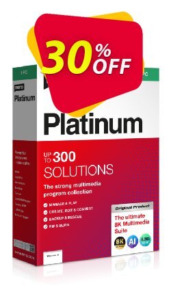 30% OFF Nero Platinum Suite 2024 - Permanent license  Coupon code