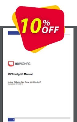 10% OFF ISPConfig 3.1 Manual Coupon code