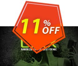 11% OFF LYRX Karaoke Software MAC/WINDOWS - Includes Activation For 3 Machines  Coupon code