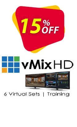 15% OFF vMix HD + Virtual Set Pack One for vMix Bundle Coupon code